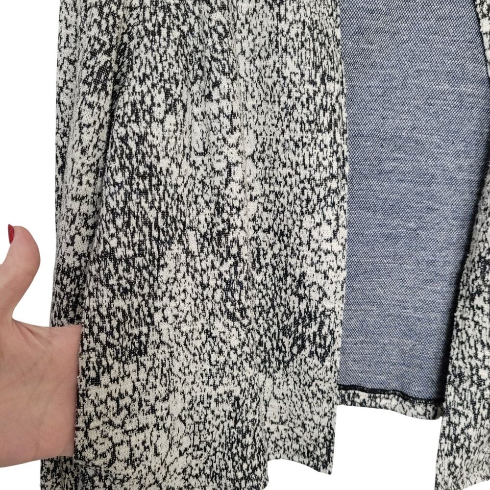 Anthropologie Dolan Eva Marbled Cropped Jacket Womens Size M Black & White - Picture 5 of 6